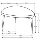 Coaster,Odessa Triangular Solid Wood Coffee Table