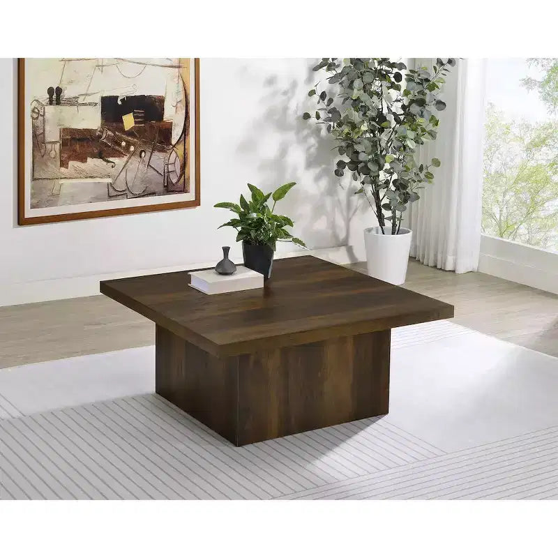 Coaster, Tavolino da caffè cocktail in legno multistrato Devar Square