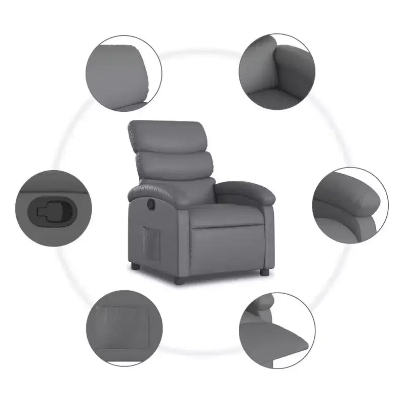 vidaXL Recliner Chair Adjustable Reclining Armchair Home Theater Faux Leather