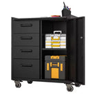 VIYET 35H Heavy-Duty Steel Tool Cabinet with Wheels - Categorized Drawers + Lockable Storage (Adjustable Shelf), Garage/Home/Office/Workshop