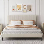 GDFStudio Olli Modern Upholstered Bed with Headboard