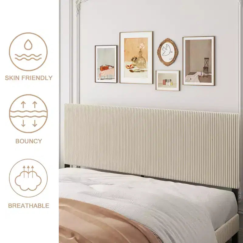 Letto imbottito moderno Olli di GDFStudio con testiera