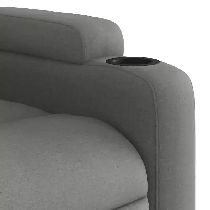vidaXL Poltrona reclinabile massaggiante in tessuto grigio scuro