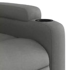 vidaXL Poltrona reclinabile massaggiante in tessuto grigio scuro
