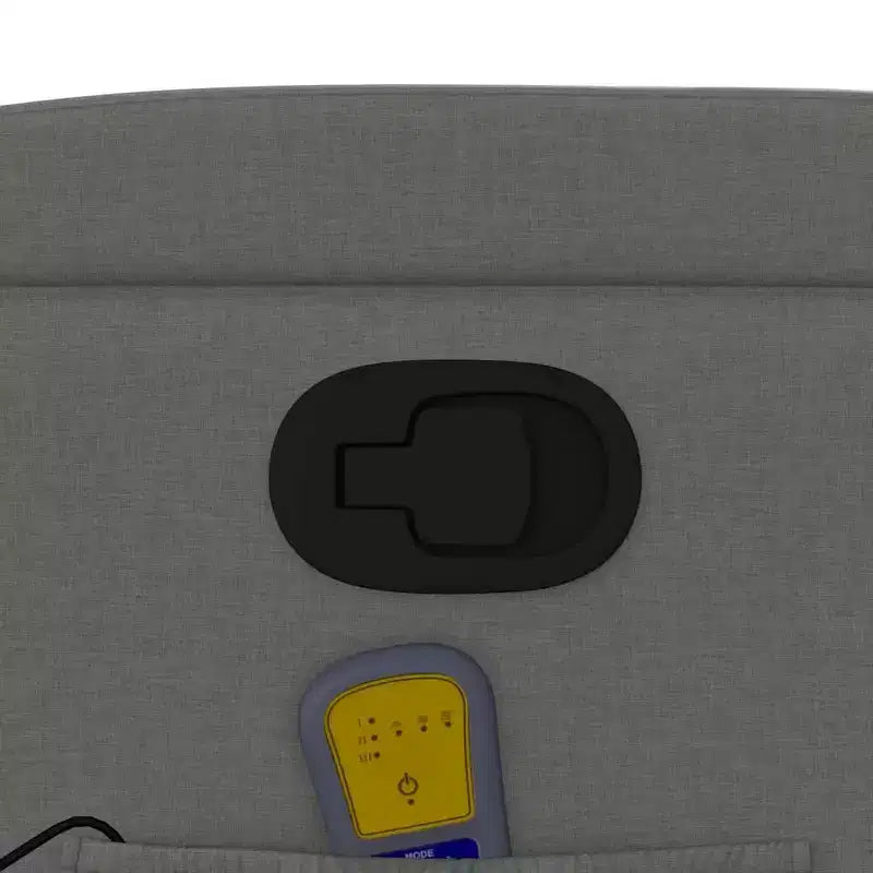 vidaXL Poltrona reclinabile massaggiante in tessuto grigio scuro