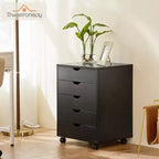 Okak Modern Mobile Filing Dressers with Wooden Drawers & Wheels,Storage File Cabinet for Home Office,Study Desk