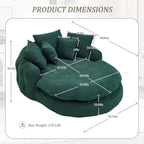 Okak Bean Bag Couch with 5 Pillows, Large Bean Bag Sofas for Adults/Kids, Giant Floor Chair with Wrap Around Back for Living Room