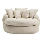 Okak Bean Bag Couch with 5 Pillows, Large Bean Bag Sofas for Adults/Kids, Giant Floor Chair with Wrap Around Back for Living Room