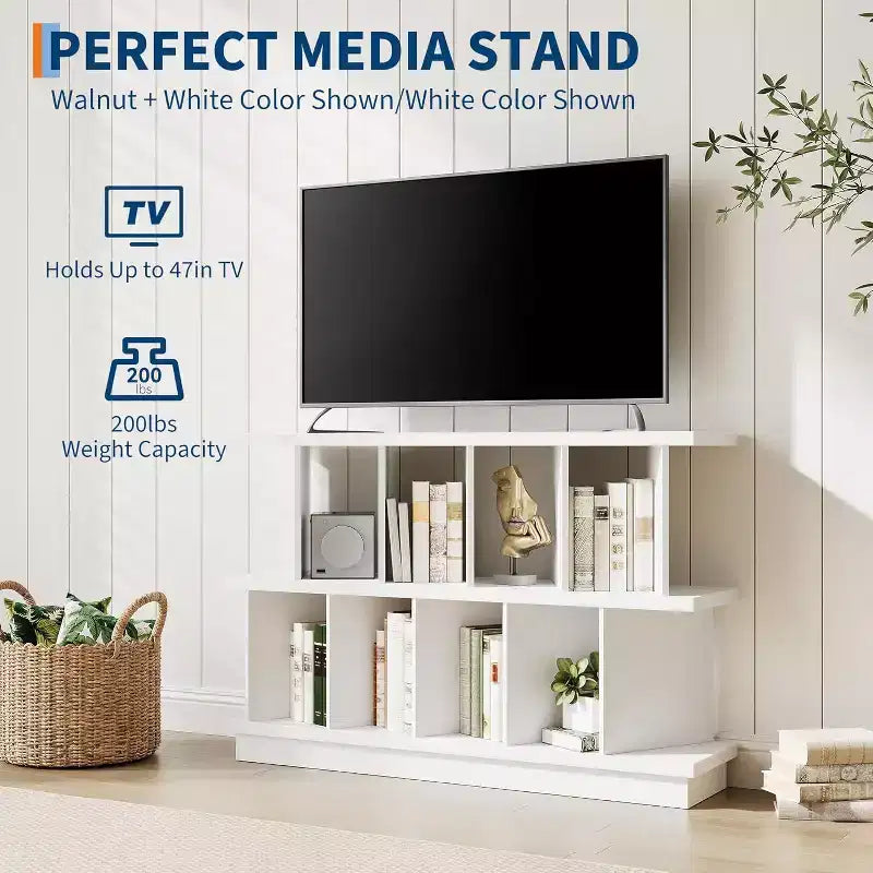 8 Cube Storage Organizer  Wood Low Bookshelf with 10 Removable Back Panels for Living Room, Bedroom, Entryway, Home Office