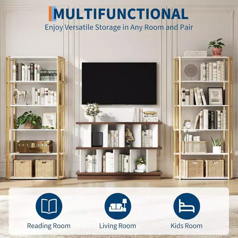 8 Cube Storage Organizer  Wood Low Bookshelf with 10 Removable Back Panels for Living Room, Bedroom, Entryway, Home Office