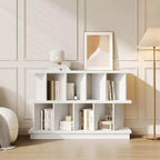 8 Cube Storage Organizer  Wood Low Bookshelf with 10 Removable Back Panels for Living Room, Bedroom, Entryway, Home Office