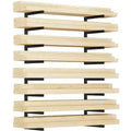 Lumber Storage Rack, Wood Organizer  Set of 4 4-Tier Wall Mount Heavy Duty Steel Shelves 1600LBS Capacity for Shed Workshop Garage Black
