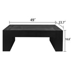 Tavolino da CaffèTavolino Rettangolare Contemporaneo con Design a Cerchi ConcentriciVersatile Tavolino d'Appoggio per Soggiorno e Cucina
