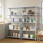 Acekool Scaffale Metallico a 5 Ripiani Resistente, Scaffalatura Regolabile per Garage, 91x30x173 cm per Cucina, Dispensa, Cantina, Lavanderia