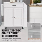 Carrello da Cucina VIYET con Ruote, Mobile Contenitore su Ruote con Stazione di Ricarica, Bianco