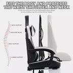 TUYOHW Versatile 360 Swivel Gaming Chair Adjustable Office Chairs with Wheels,Reclining Back&Footrest,Ergonomics Video Game Chairs,300lbs Max