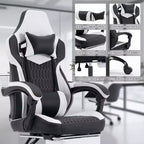 TUYOHW Versatile 360 Swivel Gaming Chair Adjustable Office Chairs with Wheels,Reclining Back&Footrest,Ergonomics Video Game Chairs,300lbs Max