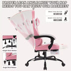 TUYOHW Versatile 360 Swivel Gaming Chair Adjustable Office Chairs with Wheels,Reclining Back&Footrest,Ergonomics Video Game Chairs,300lbs Max