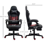 TUYOHW 300lbs Swivel Gaming Chair with Adjustable Height,Lumbar&Head Pillow,Ergonomics Office Chairs Recliner Video Game Chaise for Office&Home,Black