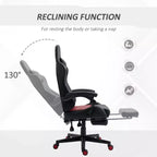 TUYOHW 300lbs Swivel Gaming Chair with Adjustable Height,Lumbar&Head Pillow,Ergonomics Office Chairs Recliner Video Game Chaise for Office&Home,Black