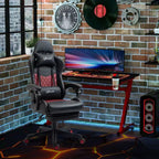 TUYOHW 300lbs Swivel Gaming Chair with Adjustable Height,Lumbar&Head Pillow,Ergonomics Office Chairs Recliner Video Game Chaise for Office&Home,Black