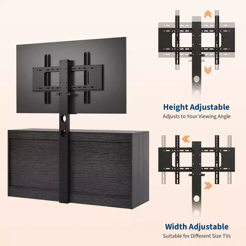 Mobile porta TV con supporto 47.2 Moderno Centro Intrattenimento, Cassettiera in Rattan a 6 Cassetti per TV da 32-85 Pollici, Consolle Multimediale con Contenitore per Soggiorno
