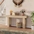 COZONY Tavolo consolle in legno, lungo 160 cm, rettangolare, stile rustico, resistente all'acqua e ai graffi, per soggiorno, corridoio, atrio, dietro il divano