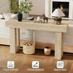 COZONY Tavolo consolle in legno, lungo 160 cm, rettangolare, stile rustico, resistente all'acqua e ai graffi, per soggiorno, corridoio, atrio, dietro il divano