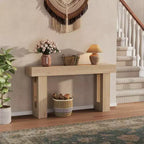 COZONY Tavolo consolle in legno, lungo 160 cm, rettangolare, stile rustico, resistente all'acqua e ai graffi, per soggiorno, corridoio, atrio, dietro il divano