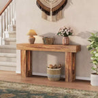 COZONY 63 Inch Long Wood Console Table, Rectangular Farmhouse Water Scratch Resistant for Living Room Hallway Foyer Behind Sofa