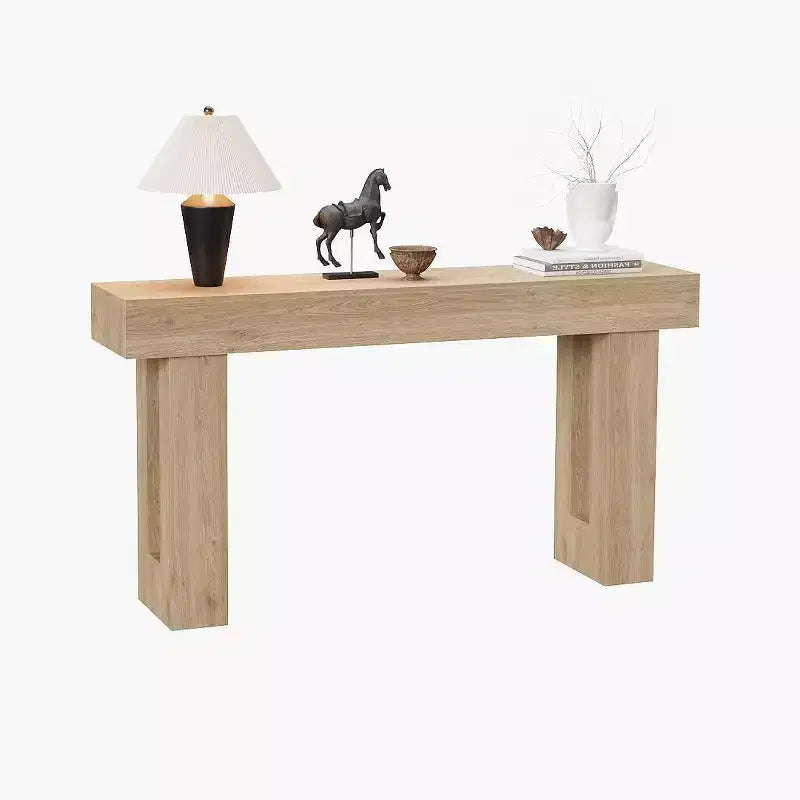 COZONY Tavolo consolle in legno, lungo 160 cm, rettangolare, stile rustico, resistente all'acqua e ai graffi, per soggiorno, corridoio, atrio, dietro il divano