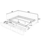 MAYEERTY Letto imbottito con contenitore a grandezza naturale, con testiera e braccioli, per camera da letto e soggiorno, beige scuro