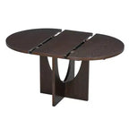Set da pranzo rotondo allungabile da 5 pezzi per 4 persone, tavolo da cucina moderno con prolunga rimovibile e 4 sedie imbottite per sala da pranzo