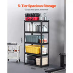 VEVOR Storage Shelves, 2000lbs, 5 Tier Garage Storage Shelving, 16 Dx32Wx63 H Adjustable Metal Shelves for Garage Shelves Utility Rack Shelf,Black