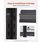 VEVOR Storage Shelves, 2000lbs, 5 Tier Garage Storage Shelving, 16 Dx32Wx63 H Adjustable Metal Shelves for Garage Shelves Utility Rack Shelf,Black