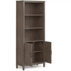 Libreria tradizionale Cantina in LEGNO MASSELLO da 72"x 30" color marrone fumo