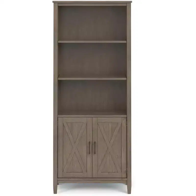Libreria tradizionale Cantina in LEGNO MASSELLO da 72"x 30" color marrone fumo