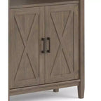 Libreria tradizionale Cantina in LEGNO MASSELLO da 72"x 30" color marrone fumo