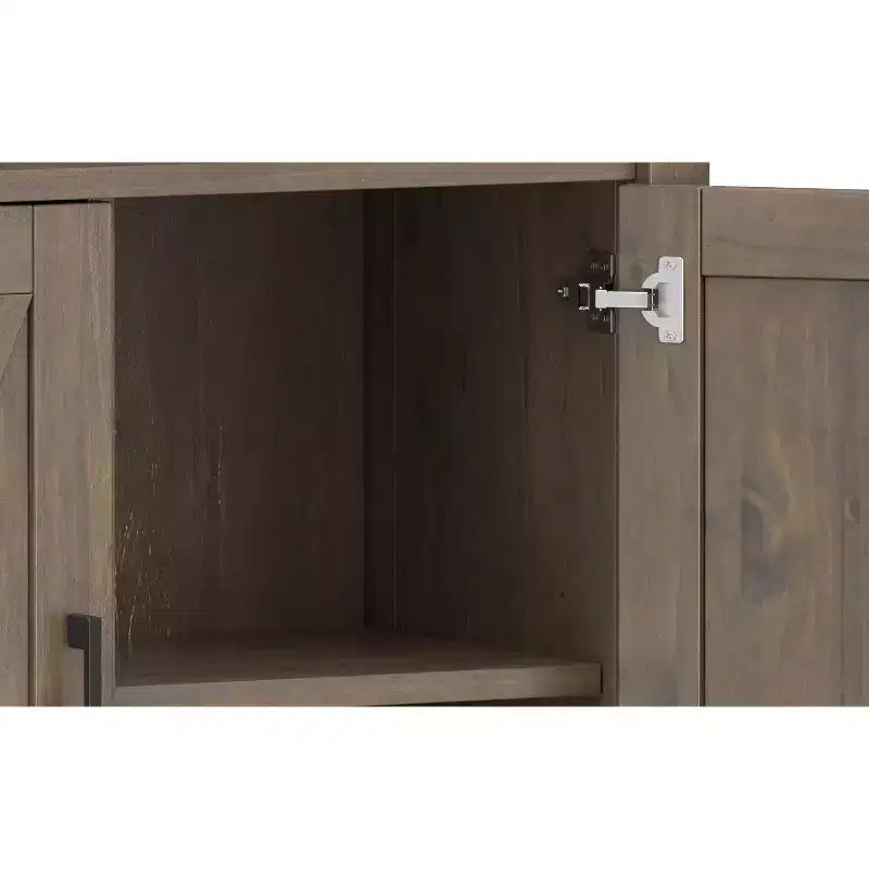 Libreria tradizionale Cantina in LEGNO MASSELLO da 72"x 30" color marrone fumo