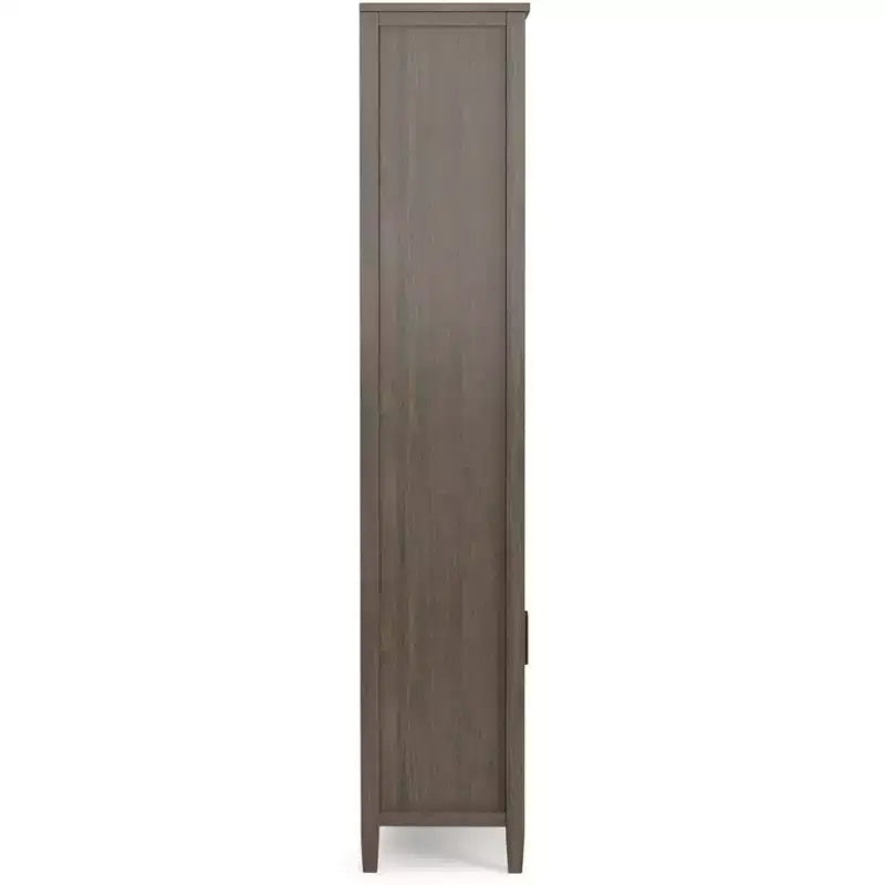 Libreria tradizionale Cantina in LEGNO MASSELLO da 72"x 30" color marrone fumo