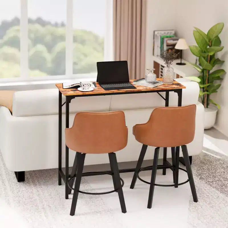 Karl Home 43'' Counter Height Bar Table Rectangular Pub Table Sofa Table