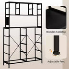 Cassettiera per Camera da Letto, Comodino in Tessuto a 12 Cassetti con Illuminazione, Presa di Corrente e Ripiani Aperti, Piano in Legno e Struttura in Metallo