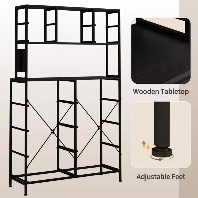 Cassettiera per Camera da Letto, Comodino in Tessuto a 12 Cassetti con Illuminazione, Presa di Corrente e Ripiani Aperti, Piano in Legno e Struttura in Metallo