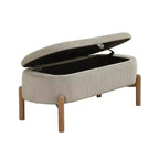 GDFStudio Nolan Mid-Century Modern Corduroy Upholstered Storage Bench