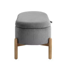 GDFStudio Nolan Mid-Century Modern Corduroy Upholstered Storage Bench
