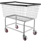 VEVOR Wire Laundry Cart, 4.5 Bushel Wire Laundry Basket with Wheels,35''x15.7''x22''Commercial Wire Laundry Basket Cart,Steel Frame,5''Casters,Silver