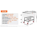 VEVOR Wire Laundry Cart, 4.5 Bushel Wire Laundry Basket with Wheels,35''x15.7''x22''Commercial Wire Laundry Basket Cart,Steel Frame,5''Casters,Silver