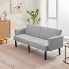 Sofa Bed, 3-Seater Reclining Futon Sofa, Modern Fabric Convertible Daybed Couch, Perfect for Living Room, Bedroom & Apartment