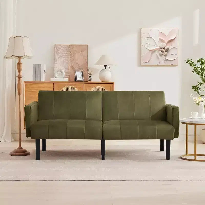 Sofa Bed, 3-Seater Reclining Futon Sofa, Modern Fabric Convertible Daybed Couch, Perfect for Living Room, Bedroom & Apartment