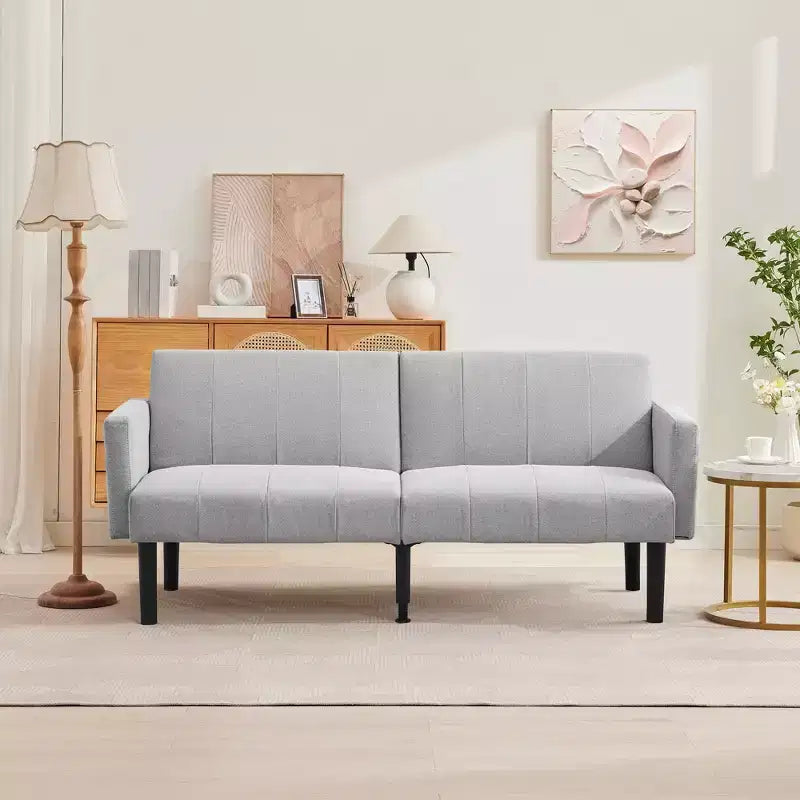 Sofa Bed, 3-Seater Reclining Futon Sofa, Modern Fabric Convertible Daybed Couch, Perfect for Living Room, Bedroom & Apartment